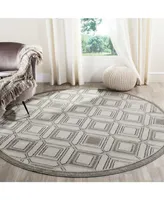 Safavieh Amherst AMT433 Ivory and Light Gray 7' x 7' Round Area Rug