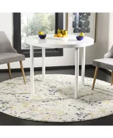 Safavieh Evoke EVK284 Ivory and 6'7" x 6'7" Round Area Rug