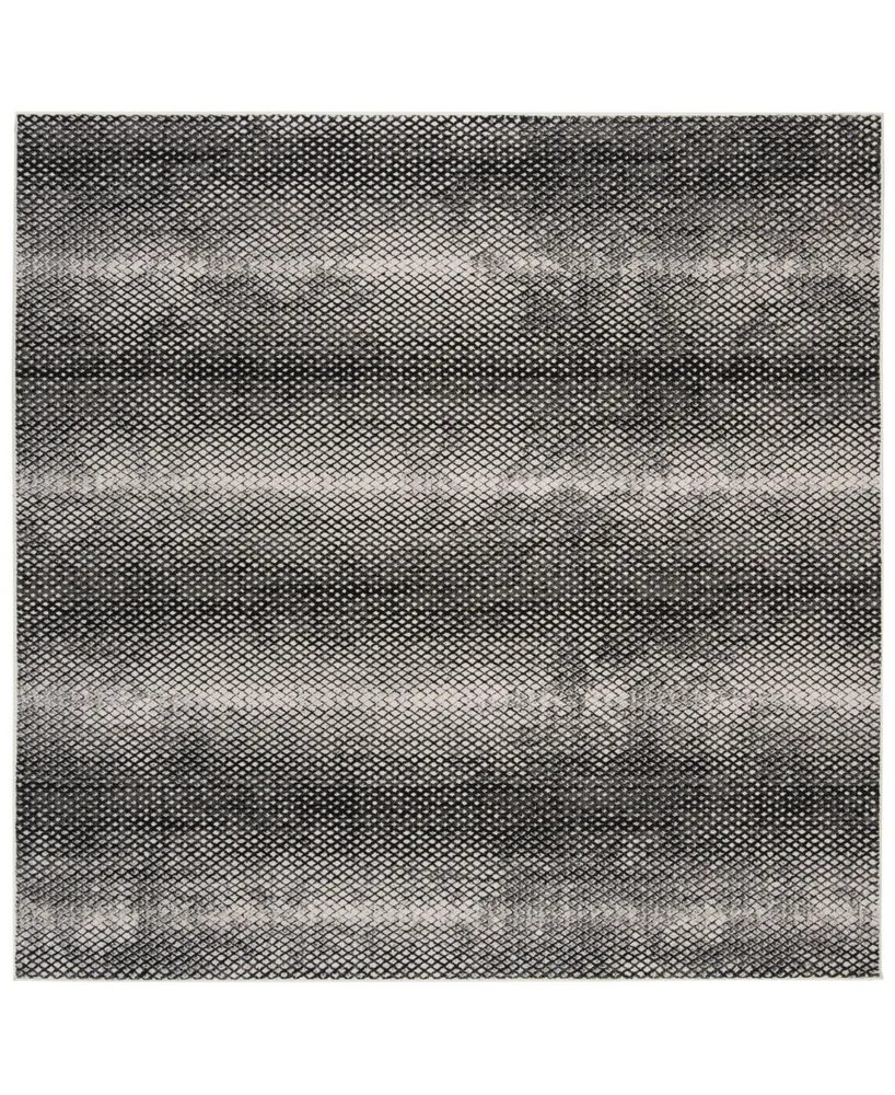 Safavieh Lurex LUR186 Black and Ivory 6'7" x 6'7" Square Area Rug