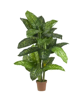 Nearly Natural 5' Dieffenbachia Silk Plant - Real Touch