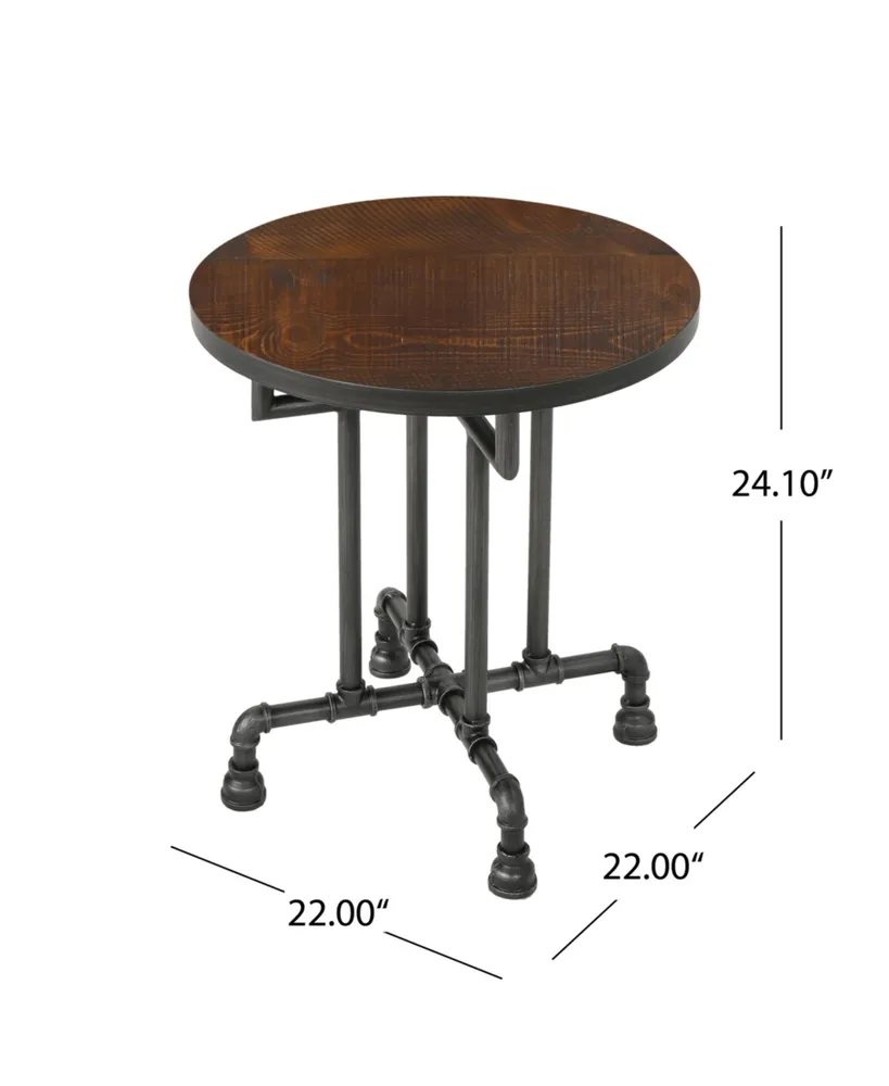 Westleigh Industrial Faux Wood End Table