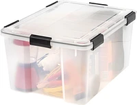 Iris 62 Quart WeatherPro Storage Box, Clear