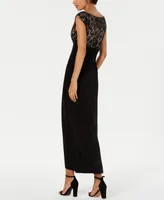 Connected Petite Embroidered Gown