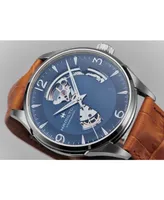 Hamilton Men's Swiss Automatic Jazzmaster Brown Leather Strap Watch 40mm