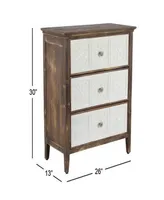 Modern 30" x 26" 3- Drawer Rectangular Cabinet