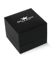 Sutton Stainless Steel Two-Tone Cubic Zirconia Stud Earrings