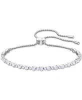 Swarovski Silver-Tone Crystal Slider Bracelet