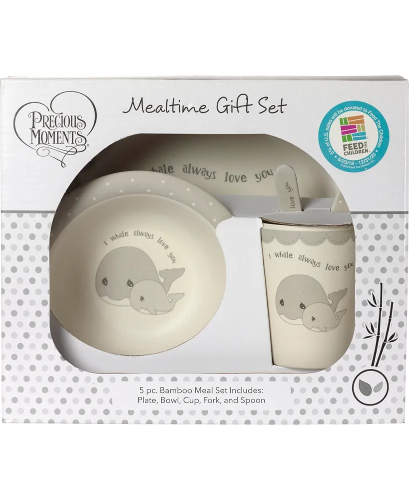 Precious Moments 5-Piece Whale Mealtime Gift Set