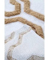 Saffron Fabs Quatrefoil Non-Skid Cotton Bath Rug, 24" x 36"