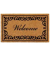 Home More Breaux Welcome Natural Coir Vinyl Doormats