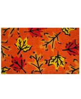 Home & More Fall Leaves Coir/Vinyl Doormat, 17" x 29"