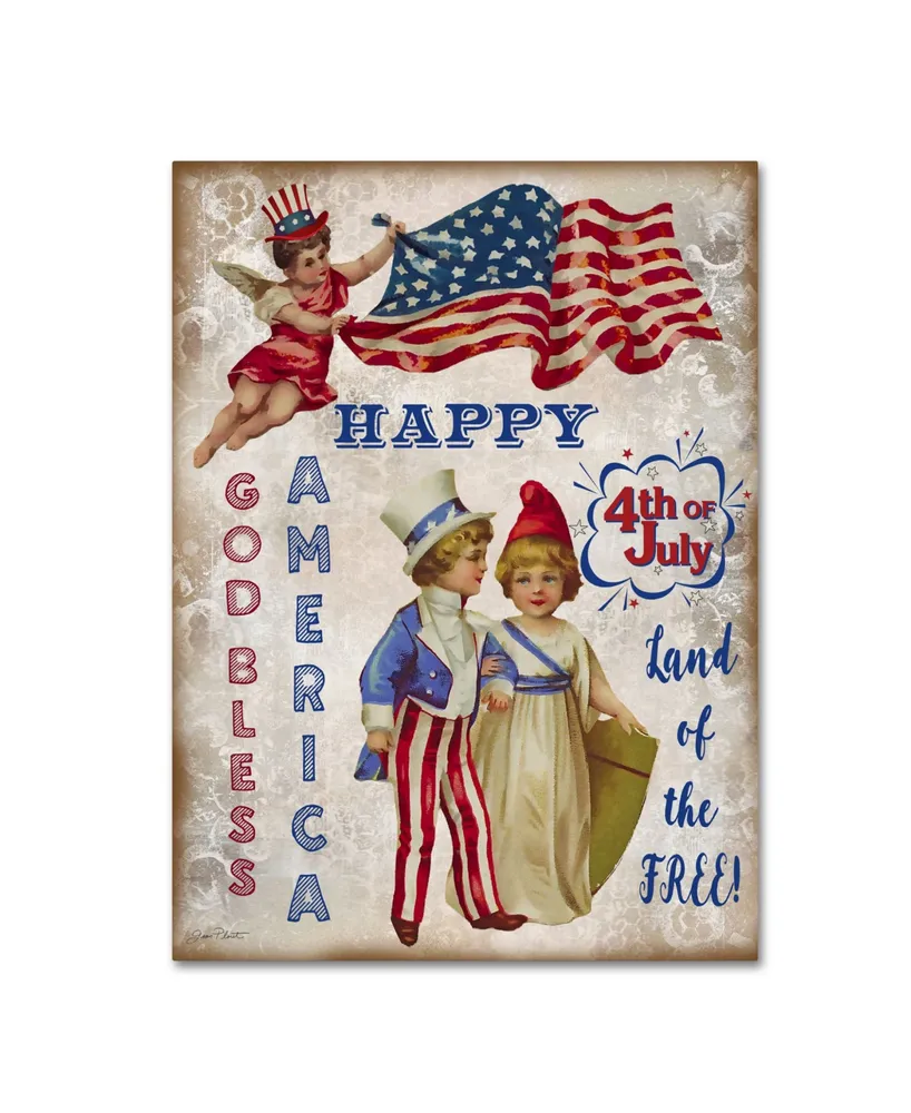 Jean Plout 'Retro Patriotic 3' Canvas Art - 32" x 24" x 2"