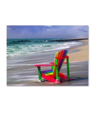 Mike Jones Photo 'Rainbow Chair' Canvas Art - 19" x 14" x 2"