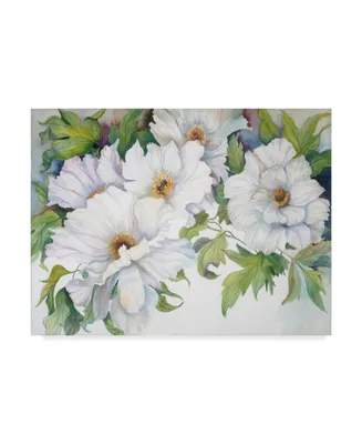 Joanne Porter 'White Peonies' Canvas Art - 24" x 18" x 2"