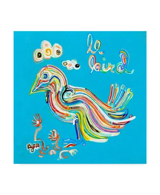 Josh Byer 'Le Bird' Canvas Art - 14" x 14" x 2"