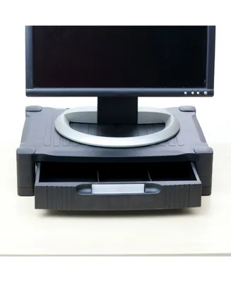 Mind Reader Monitor Stand Riser with Drawer Storage for Computer, Laptop, Desk, iMac, Dell, Hp, Printer