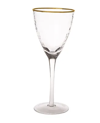 Classic Touch Set of 6 Water Glasses with Simple Design