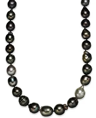 Sterling Silver Necklace, Multi Colored Cultured Tahitian Pearl (9