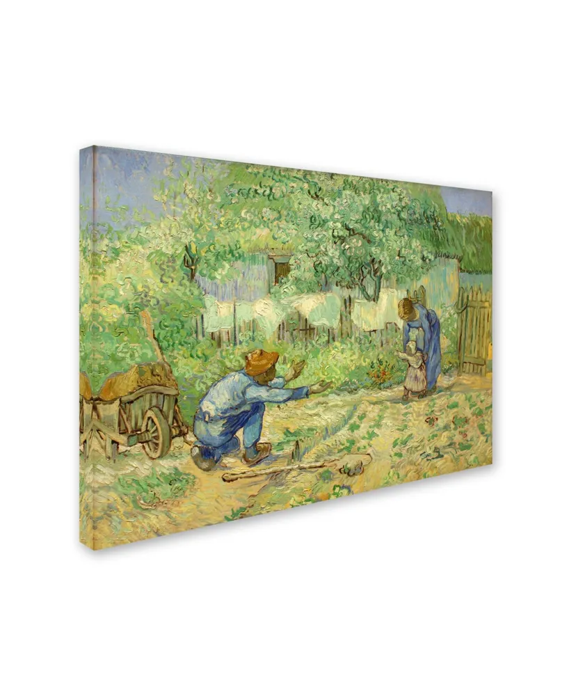 Vincent van Gogh 'First Steps' Canvas Art - 19" x 14" x 2"