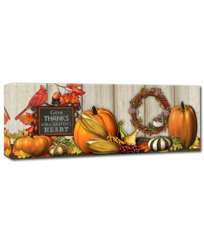 Jean Plout 'Give Thanks with a Grateful Heart' Canvas Art