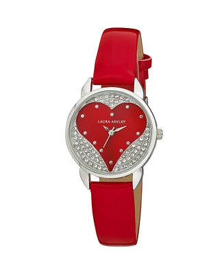 Laura Ashley Designer Red Hearts Watch