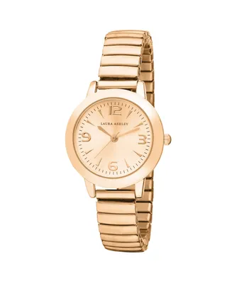 Laura Ashley Rose Gold Stretch Bracelet Watch