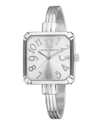 Laura AshleySilver Skinny Bangle Square Watch