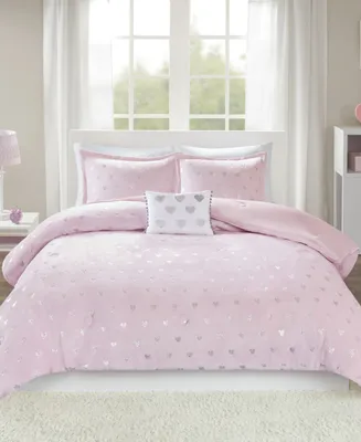 Mi Zone Rosalie Metallic Heart -Pc. Comforter Set