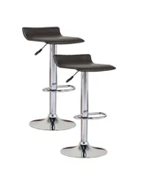 Leick Home Favorite Finds Black Adjustable Swivel Barstool-Set of 2