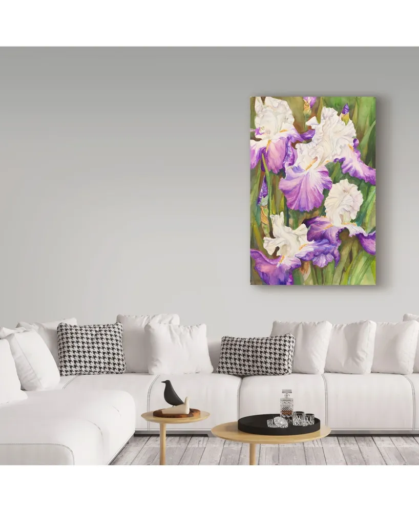 Joanne Porter 'Lavender Iris' Canvas Art - 24" x 16" x 2"