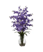 Nearly Natural Dancing Lady Orchid w/Vase Arrangement