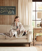 Woolrich Anderson Electric Reversible Faux-Fur to Berber Throw, 70" x 60"
