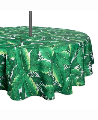 Banana Leaf Outdoor Table cloth with Zipper 52" Round