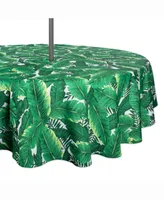 Banana Leaf Outdoor Table cloth with Zipper 52" Round