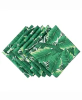 Banana Leaf Print Outdoor Napkin Set of 6