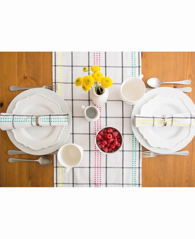 Color Pop Plaid Table Runner 14" X 108"