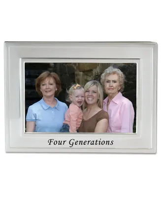 Lawrence Frames Brushed Metal Four Generations Picture Frame - Sentiments Collection - 4" x 6"