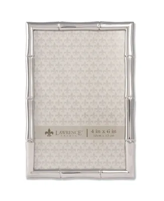 Lawrence Frames 710146 Silver Metal Bamboo Picture Frame - 4" x 6"
