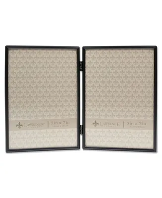 Lawrence Frames Hinged Double Simply Black Picture Frame - 5" x 7"