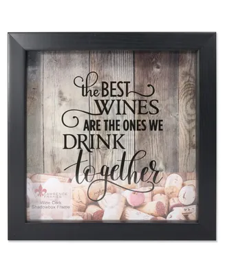 Lawrence Frames Black Shadow Box Wine Cork Holder - 10" x 10"