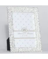 Lawrence Frames Juliet Silver Metal Frame with Crystals - 4" x 6"