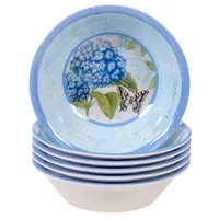 Certified International Hydrangea Garden Melamine 6-Pc. All Purpose Bowl Set