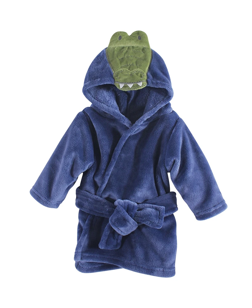 Hudson Baby Animal Face Hooded Bathrobe, 0-9 Months