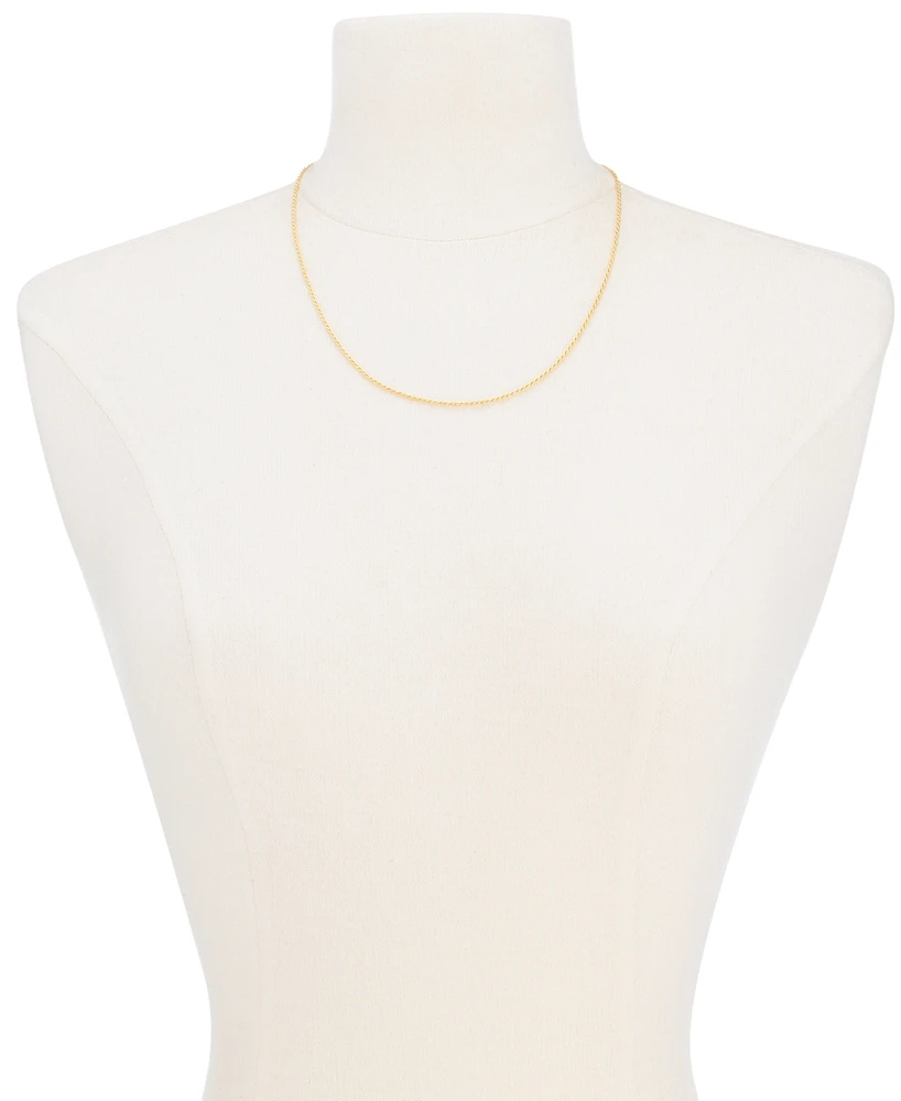 Giani Bernini Thin Rope Chain 20" Necklace (1.5mm) in 18k Gold-Plate Over Sterling Silver, Created for Macy's (Also in Sterling Silver)