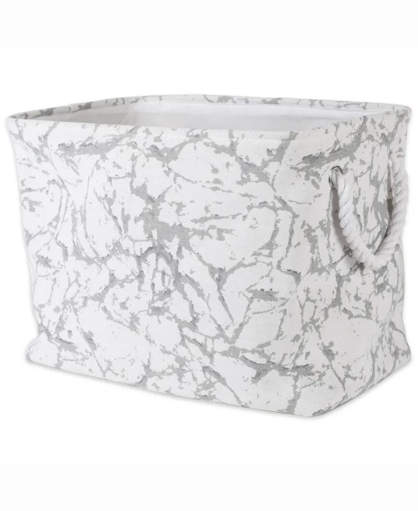 Design Imports 17" Rectangle Marble Storage Bin