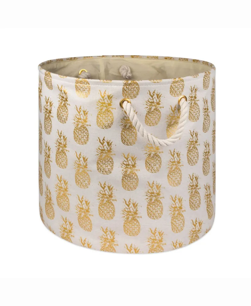 Design Import Storage Bin Pineapple, Round