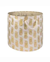 Design Import Storage Bin Pineapple, Round