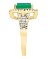 Brasilica by Effy Emerald (2-1/5 ct. t.w.) & Diamond (1/2 Ring 14k White Gold Yellow