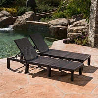 Jamaica Outdoor Chaise Lounge, Set of 2