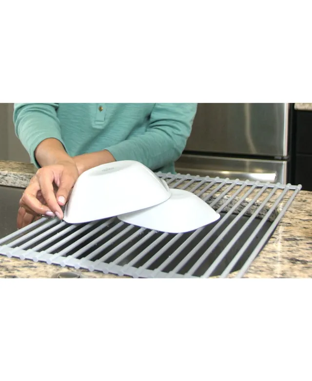 Zulay Kitchen Multipurpose Heavy Duty Silicone Roll Up Sink Drying